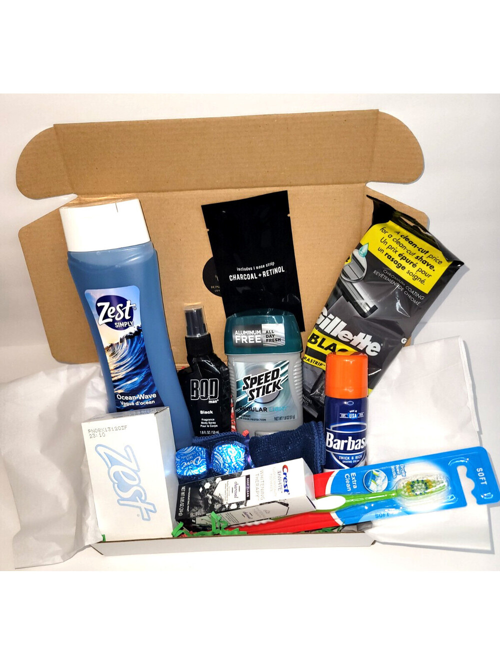 Men's Gift Box with Skincare, Grooming Essentials, and Festy